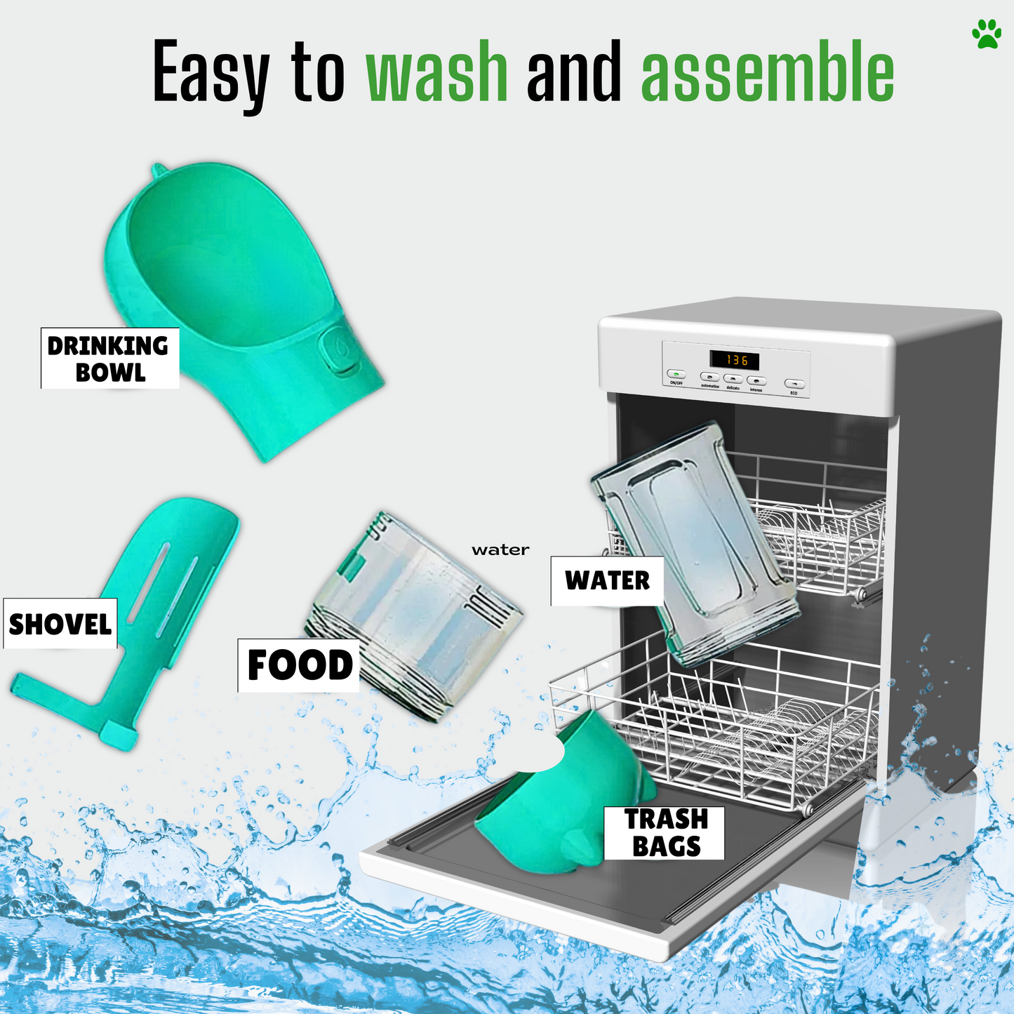 3 in 1 Leak-Proof Pet Feeder